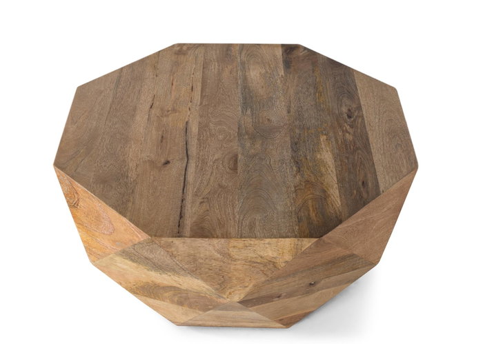 Giner y Colomer Mesa Centro Madera de Mango Natural 80x80x37 cm